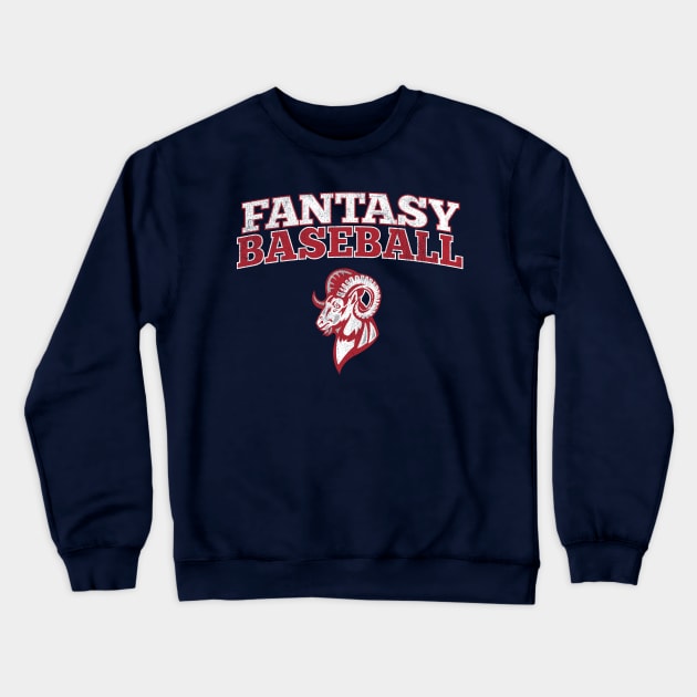 Fantasy Baseball Goat Crewneck Sweatshirt by Vector Deluxe